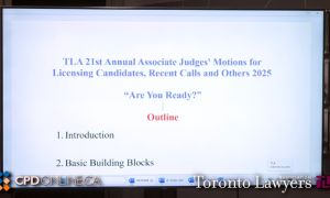  21st Annual Associate Judges’ Motions for New Calls & Licensing Candidates
