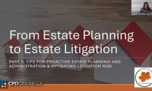 Tips for Proactive Estate Planning and Administration & Mitigating Litigation Risk