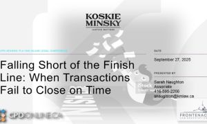 TWO PROGRAMS: Emerging Trends in Litigation when Real Estate Transactions Fail to Close AND Recognizing the Legal Reach of Sexual Assault