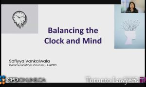 TLA 15th Annual Licensing Candidates Head Start - Part 2: Balancing the Clock and Mind