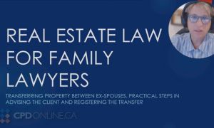 Real Estate for Family Lawyers – Session 4: Transferring Property Between Ex-Spouses